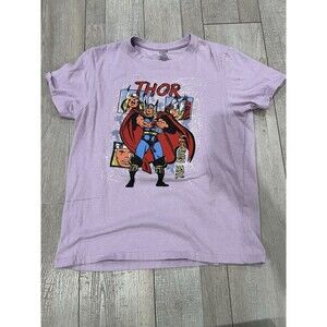 Marvel Comics The Mighty Thor T-Shirt Men's Large L Short Sleeve Graphic Purple
